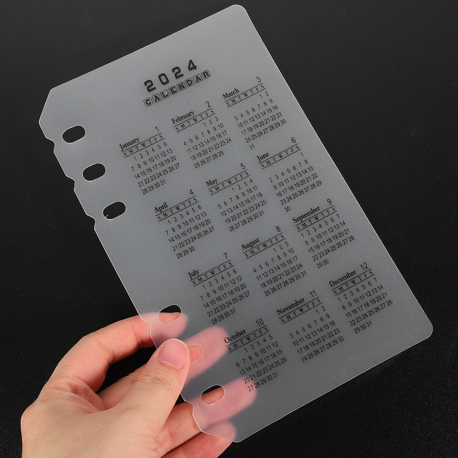 

5Pcs A6 Divider Calendar Binder Inserts Detachable Notebook Index Page Separators Organizers for Daily Planning