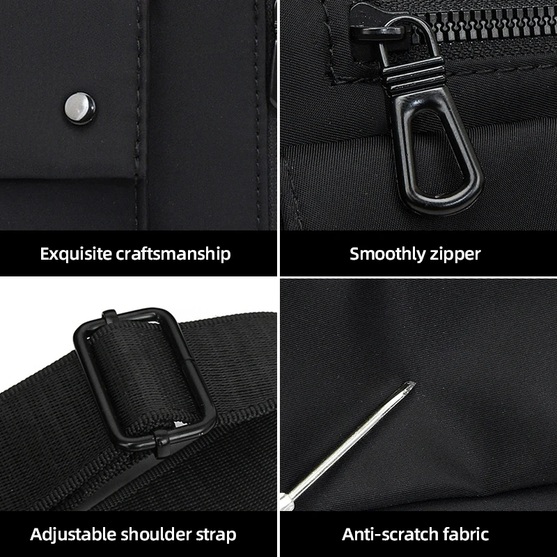Men's Crossbody Bag Portable Casual Shoulder Packet Large Capacity Phone Wallet Versatile Travel Sport Handbags Simple Bags
