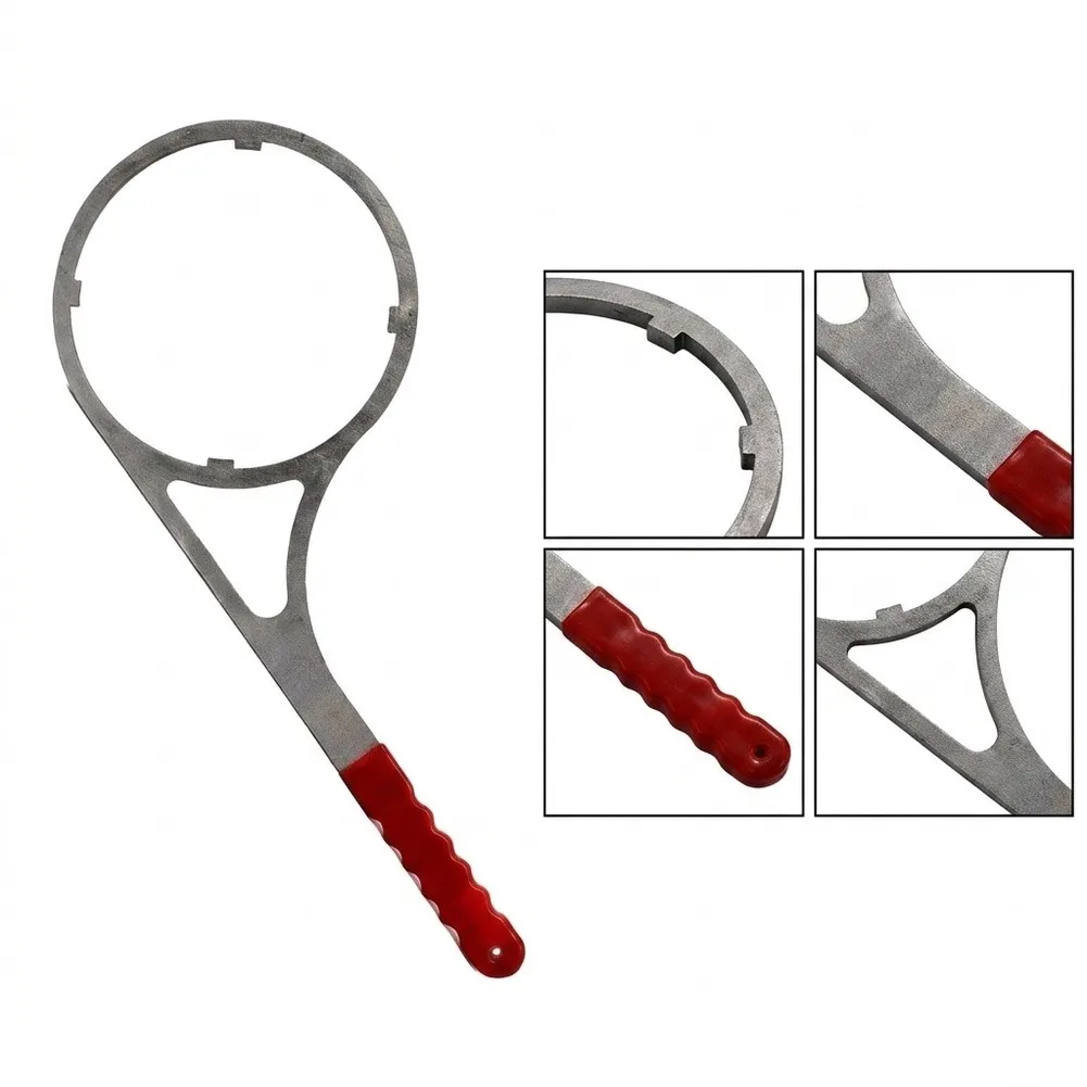 Ring Style Water Filter Wrench Designed for Secure Engagement with 4.8 Inch Inner Diameter Bottles and Common Cartridge Sizes