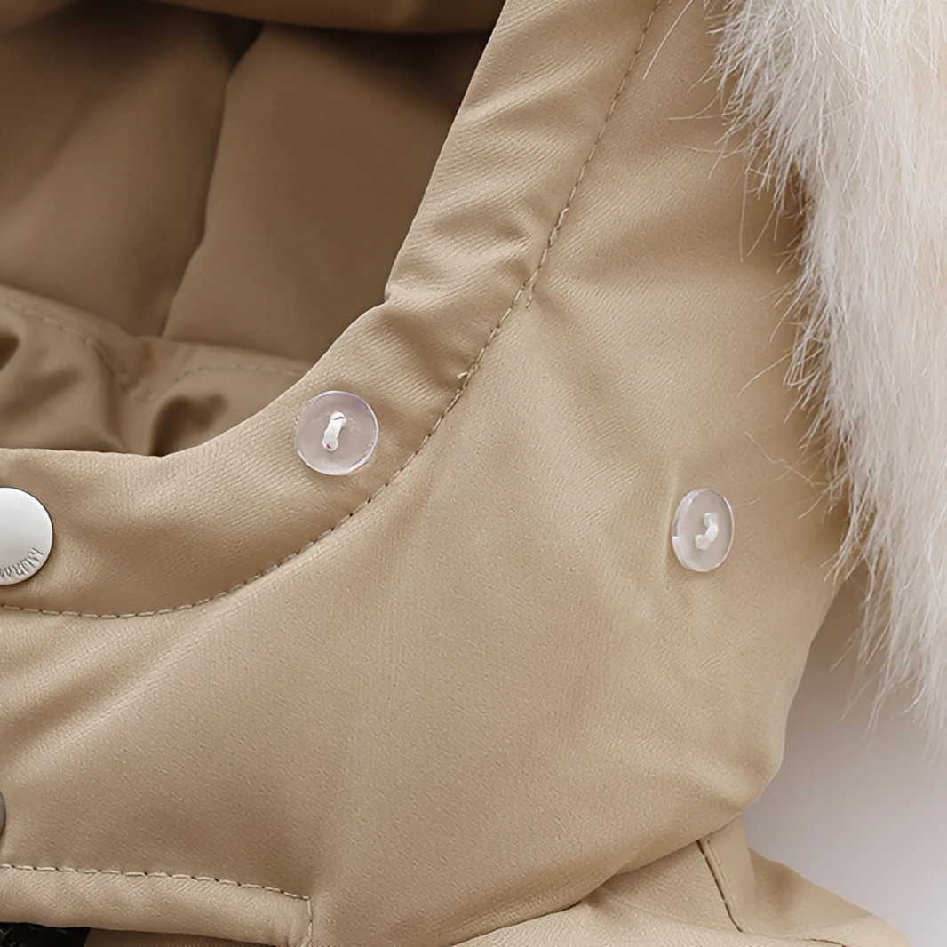 -30 درجة ملابس الشتاء للأطفال الأطفال بدلة تزلج مقنعين رشاقته الدافئة زائد المخملية الأطفال سترة معطف أطفال ملابس الطفل 1-5Y #4