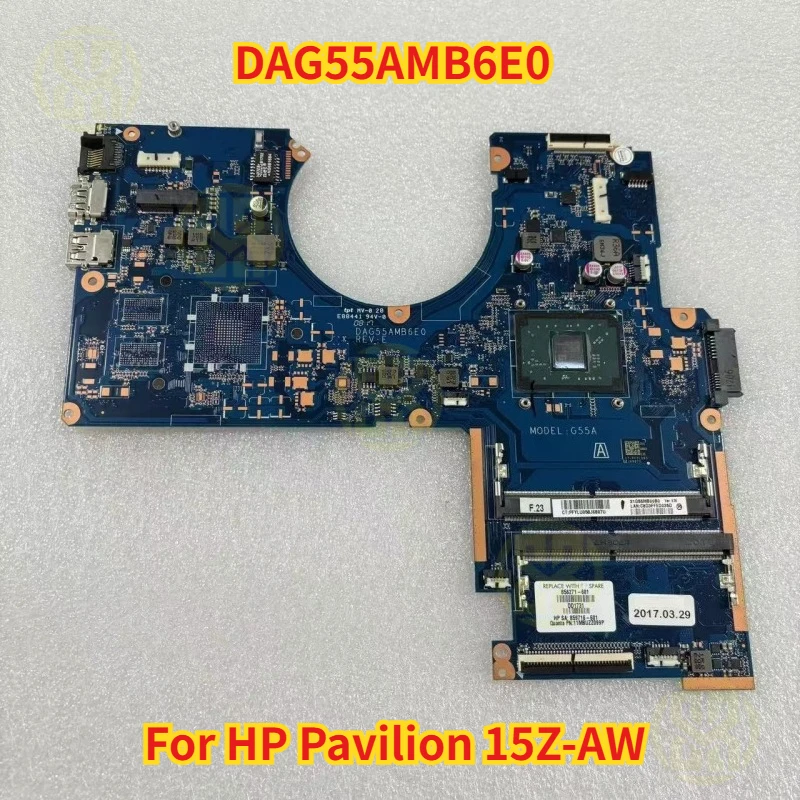 

Материнская плата для ноутбука HP Pavilion 15Z-AW G55A DAG55AMB6E0, материнская плата для ноутбука с процессором AMD A6-9210, тест UMA в порядке