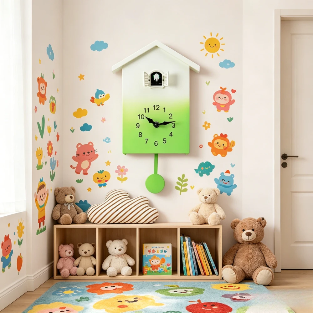 

Wall Clock Modern Bird Home Living Room Hanging Watch Horologe Clocks Timer Office Home Decoration Gifts