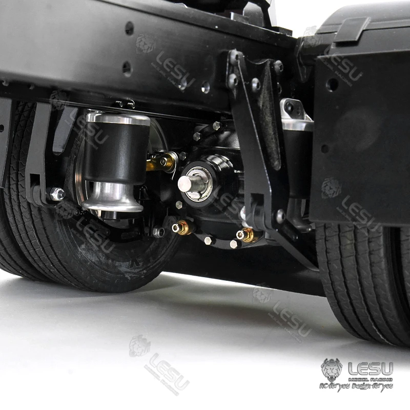 LESU 1/14 Truck Simulation Airbag Suspension Large Travel Shock Absorber System X-8004 X-8005 dla modelu ciężarówki Tamiya Traction