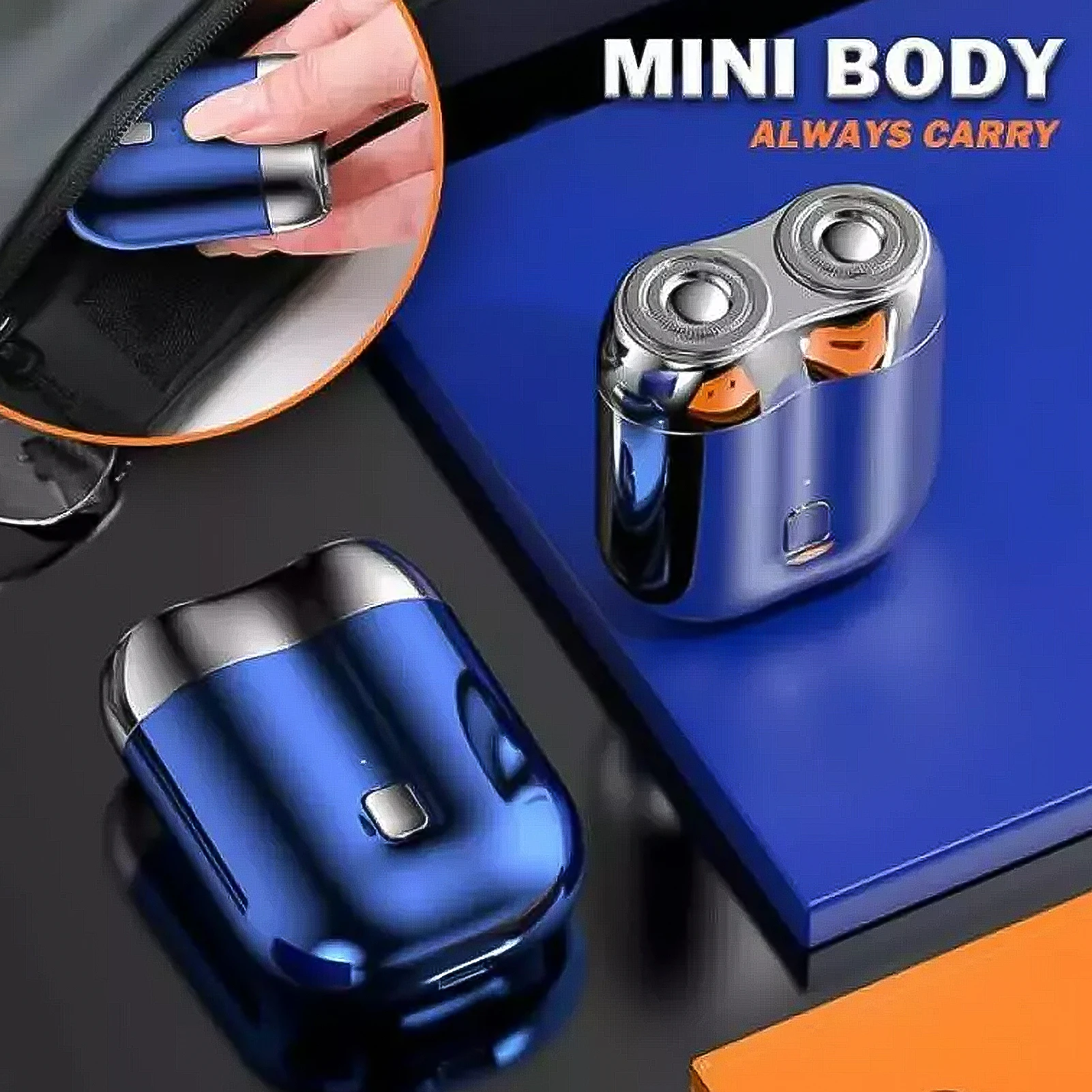 Barbeador elétrico sem fio recarregável, lâminas elétricas compactas e barbas para rosto de meninos adolescentes