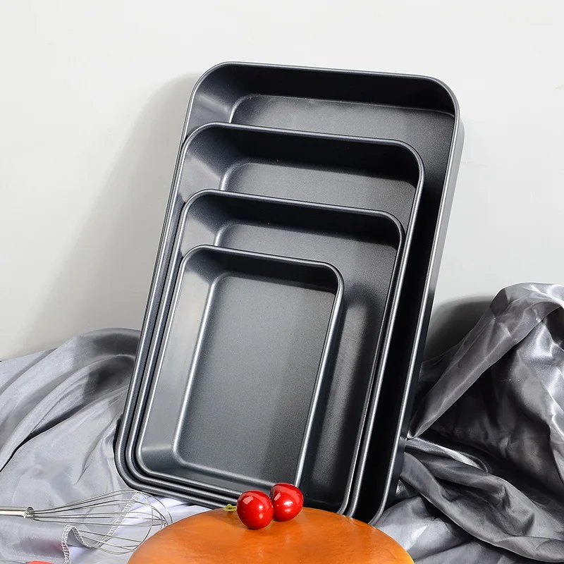 14-inch rectangular non-stick tray oven shallow tray diy cookie baking tray bread cake baking tools baking pan