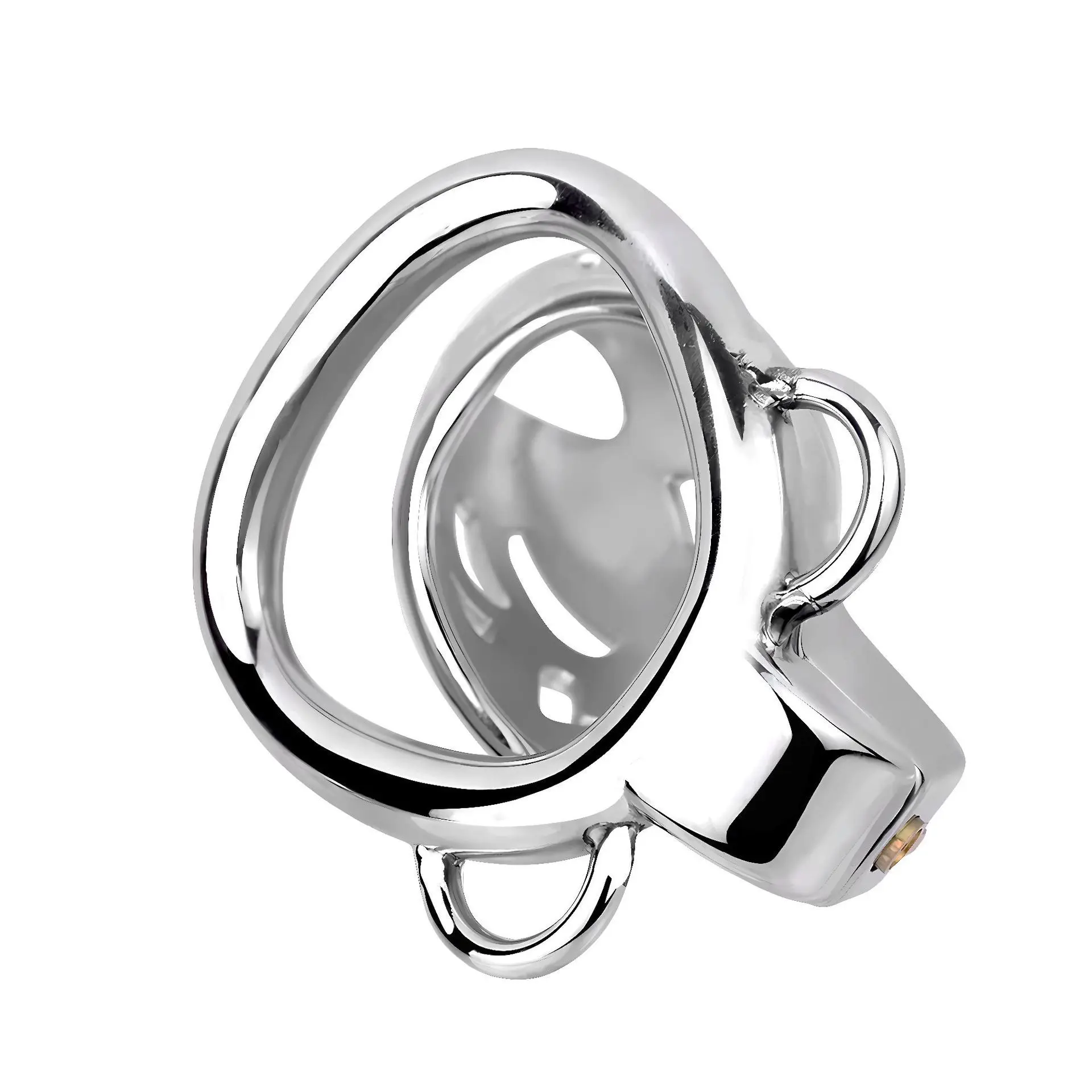 Male Stainless Steel Cobra Penis Ring Chastity Lock Smooth Anti-escape Control Opening Convenient Urination Chastity Device