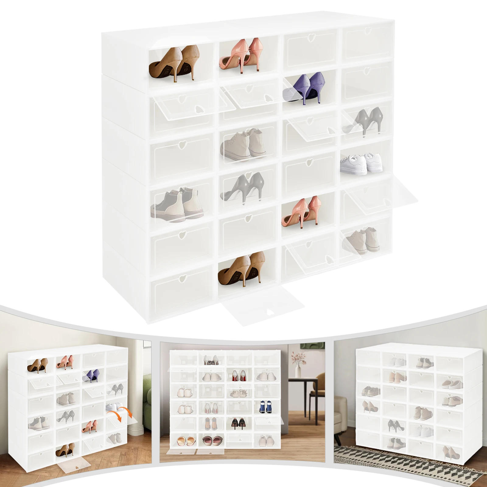 24Pcs Shoe Storage Box 13 Inch - огляд і ціна Sneaker Case