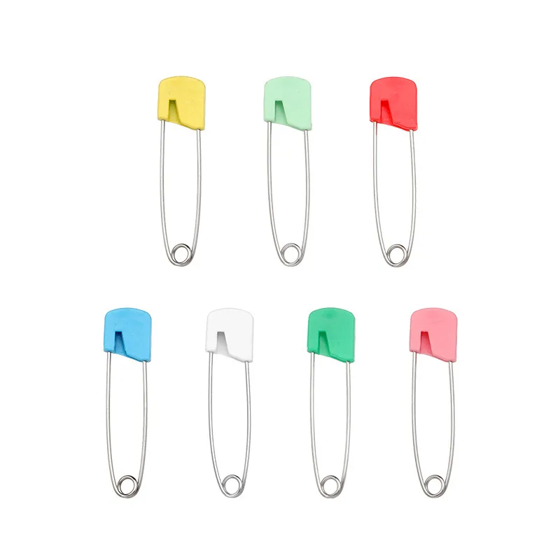 

Детские булавки, нержавеющая сталь с пластиковой замком, разные цвета для детской одежды