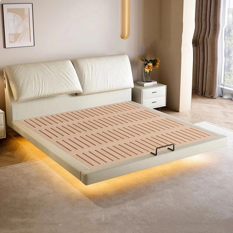 Design Double Children Bed Modern Queen Storage Space Saving Wooden Bed Multifunctional Letto Matrimoniale Trendy Furniture