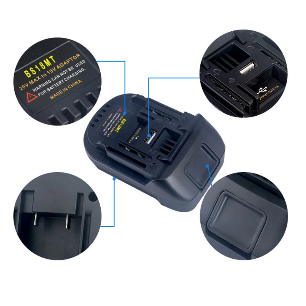 Battery Adapter For Bosch 18V To for Makita 18V BS18MT Converter With USB For Makita 18V Electrical Tools BAT618 BAT609G