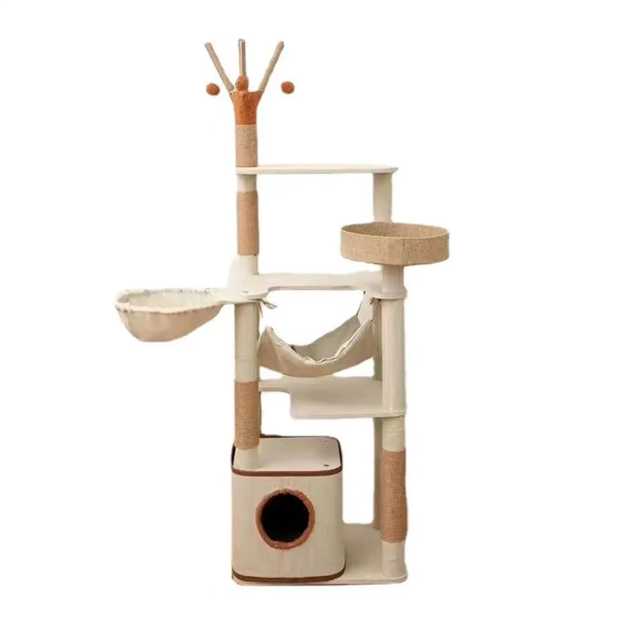 

Cat Climbing Frame Big Cat Special Nest Tree Integrated Large Shelf Wooden Sisal Cat Scratching Column Jumping Platform