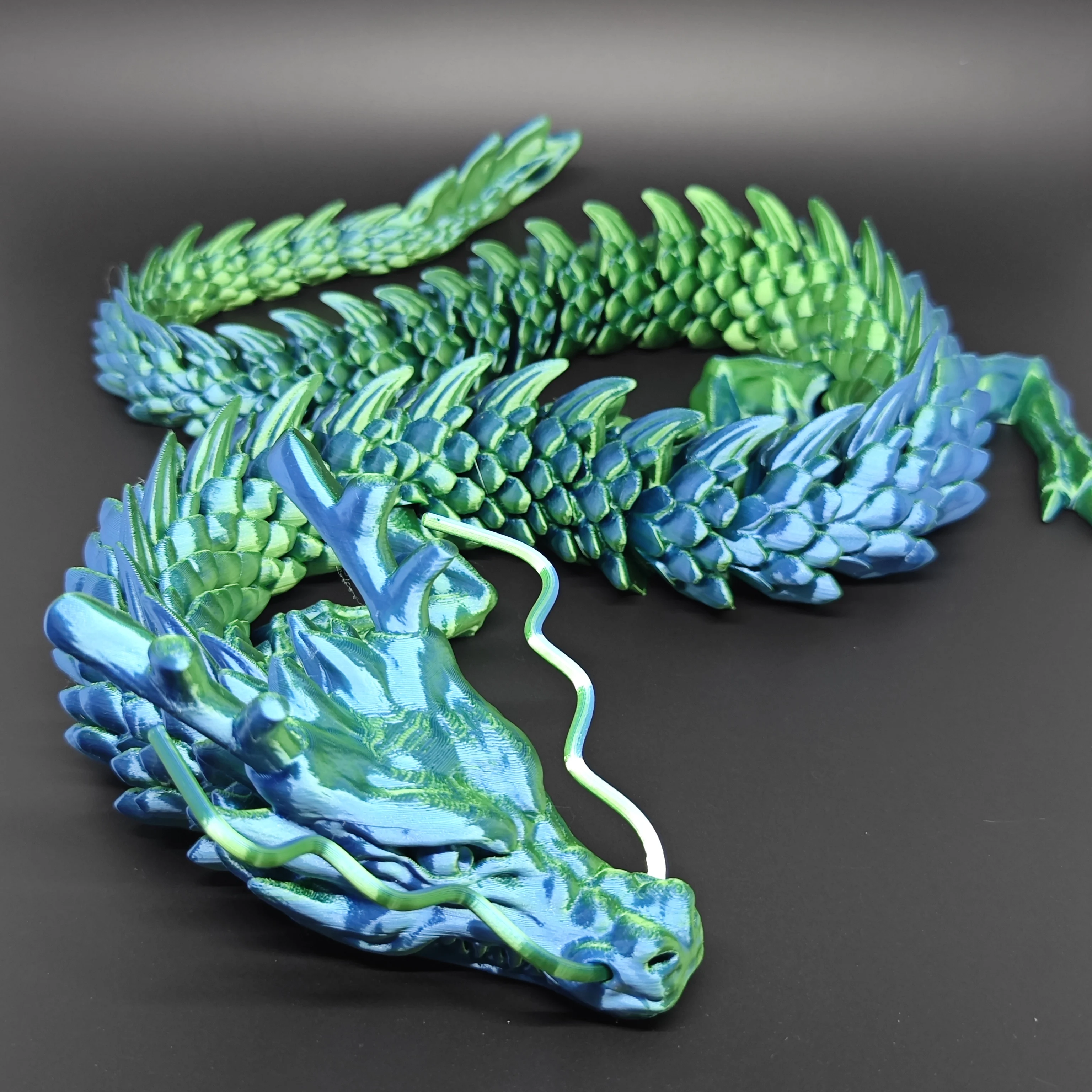 88CM 60CM 3Dプリント宝石ドラゴンクリスタルフィジェットトイ回転式