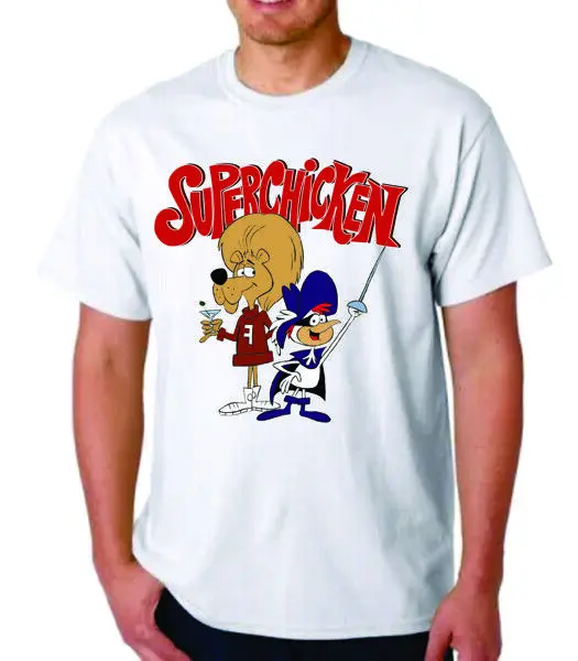 Super Chicken T-Shirt Cartoon Jay Ward Cereal Quisp Hanna Barbera Related