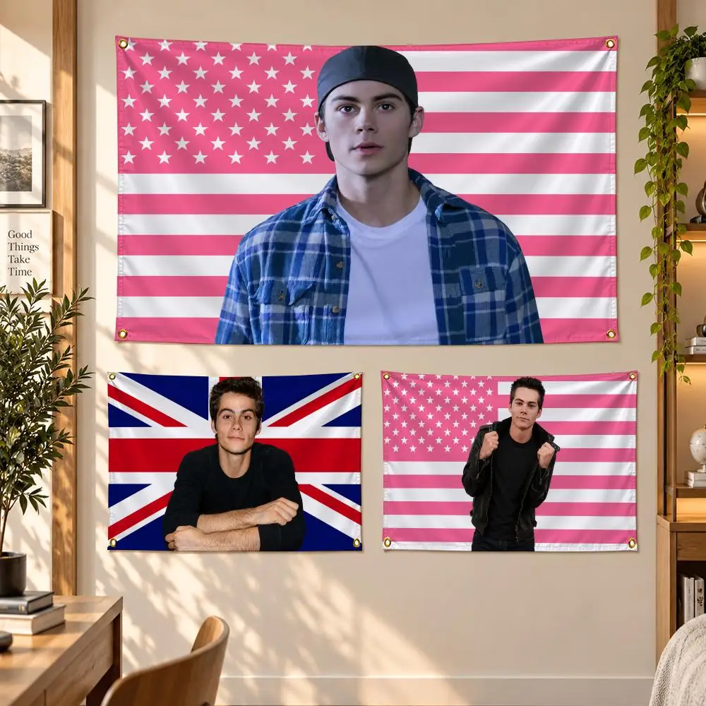 Actor Popular D-Dylan O'Brien Flags Banner Decor for Bedroom,Garden,Party,Club,Gaming Room,Garage Fan Gift