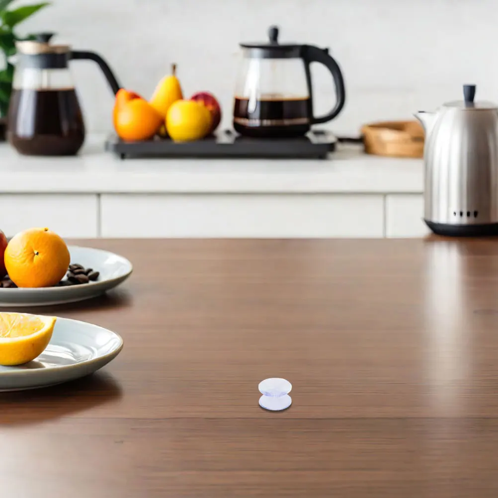 

100Pcs Transparent Silicone Suction Cups Double Sided Glass Table Anti Slip Pads Clear Non Slip Furniture Protector