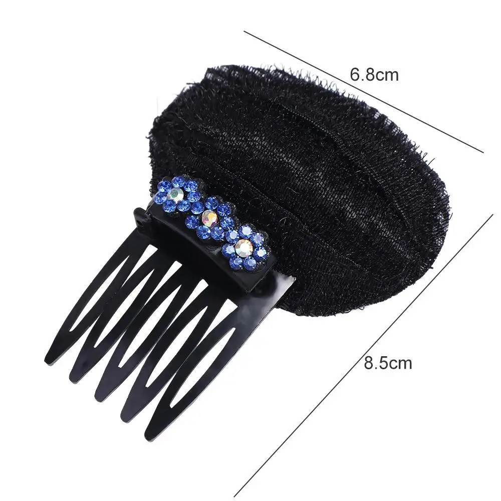 Sweet Flower Puff Hair Head Cushion Invisible Braid DIY Hair Styling Tool Hair Clip Sponge Bun Bump It Up Volume Hair Base Lady