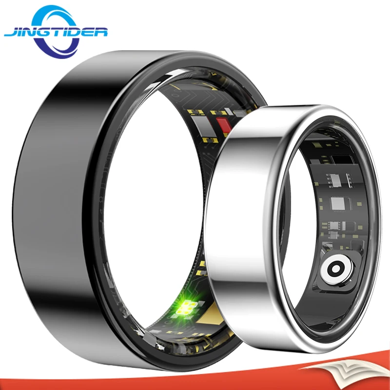 R99 Fitness Tracker Stainless Steel Smart Ring IP68 Waterproof Stylish Intelligent Finger Ring Blood Oxygen Heart Rate Ring