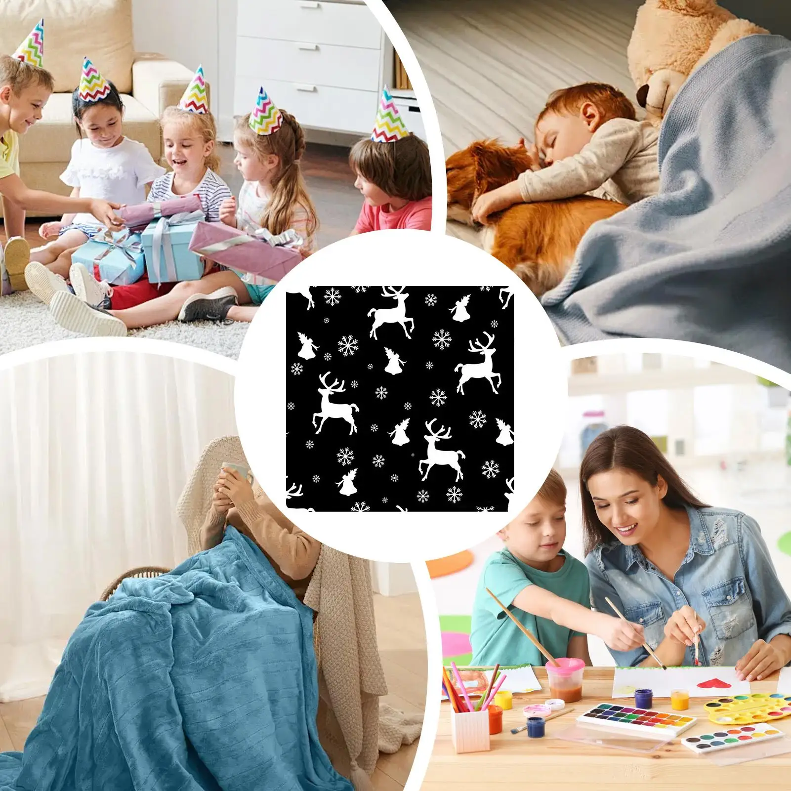 

Color Your Own Blanket For Adults Washable Christmas Decor DIY Washable Blankets For Children Teens Adults Craft Lovers Art