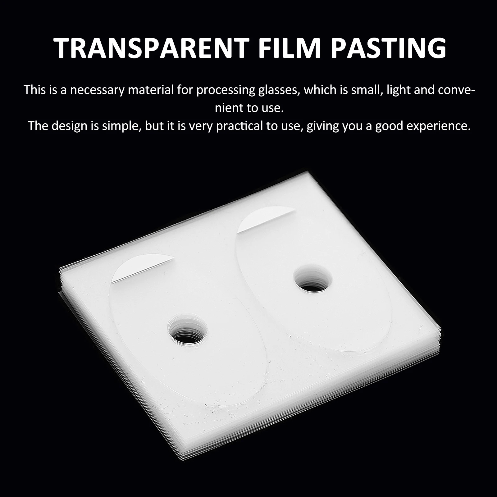 

200Pcs Non-Slip Eyeglass Lens Protective Stickers Waterproof Shockproof Heat Resistant Lens Processing Accessories