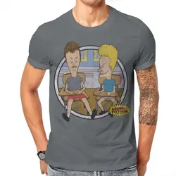 100% Cotton Beavis and Butthead T-shirt Classroom Portrait Print Fashion Men's Women's T-Shirts Loose Short Tee Fun Versatile