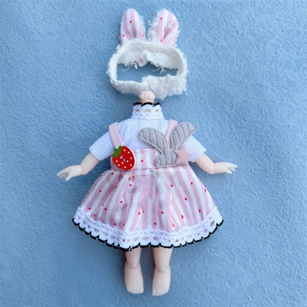 10 Styles Doll Clothes Dresses Plush Animals with Cartoon Hat Animal Doll Outfit Mini Cute Fashion Skirts
