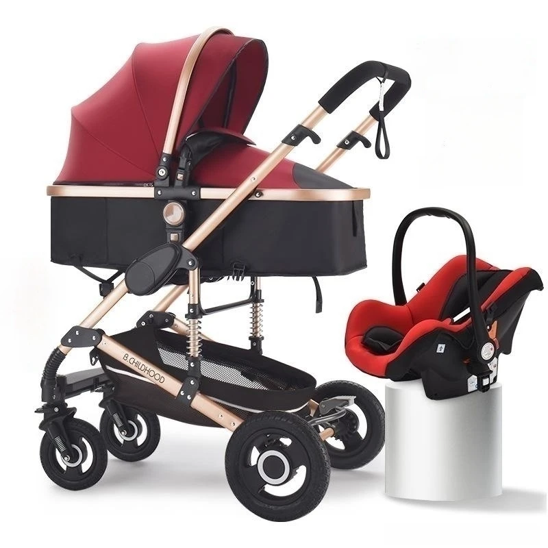 

Coches 3 En 1 De Bebe Alloy Frame Luxury Stroller Baby Pushchair Foldable