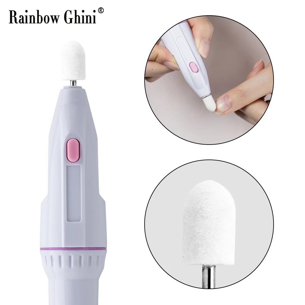 5 in 1 Mini Electric Nail Drill Kit Battery Nail Art Nail Trimming Portable Nail File Professional Household Nail Beauty Tool