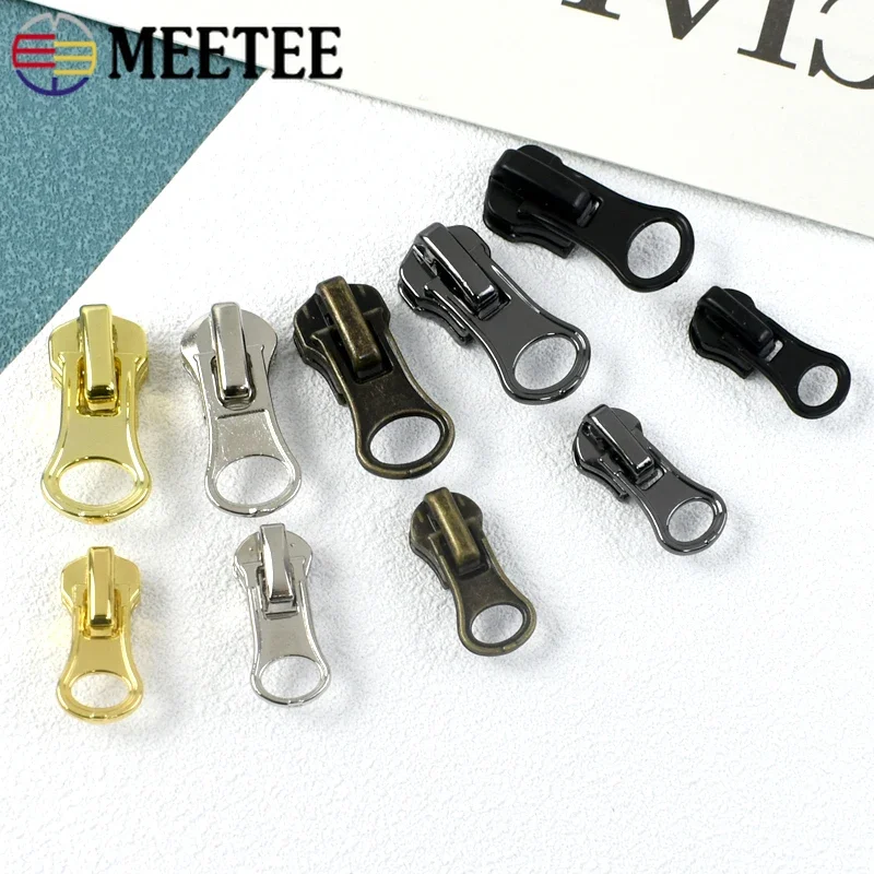 5/10/20/30Pcs 3#5#8# Zipper Slider for Metal Zippers Head Clothing Zip Pullers Jacket Closure Zips Pull Replace Sewing Accessory