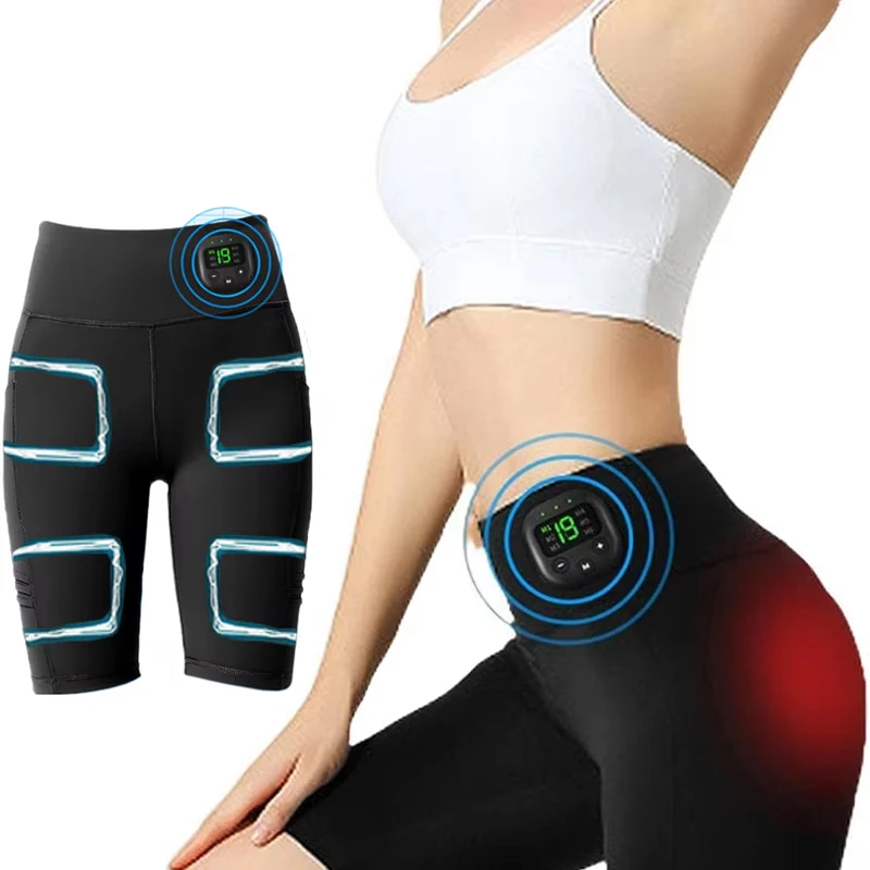 Microcurrent Intelligent Massage Pants EMS stimolazione muscolare massaggio perdita di peso pantaloncini modellanti per le gambe pantaloni da Yoga