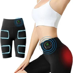 Microcurrent Intelligent Massage Pants EMS stimolazione muscolare massaggio perdita di peso pantaloncini modellanti per le gambe pantaloni da Yoga dimagranti USB