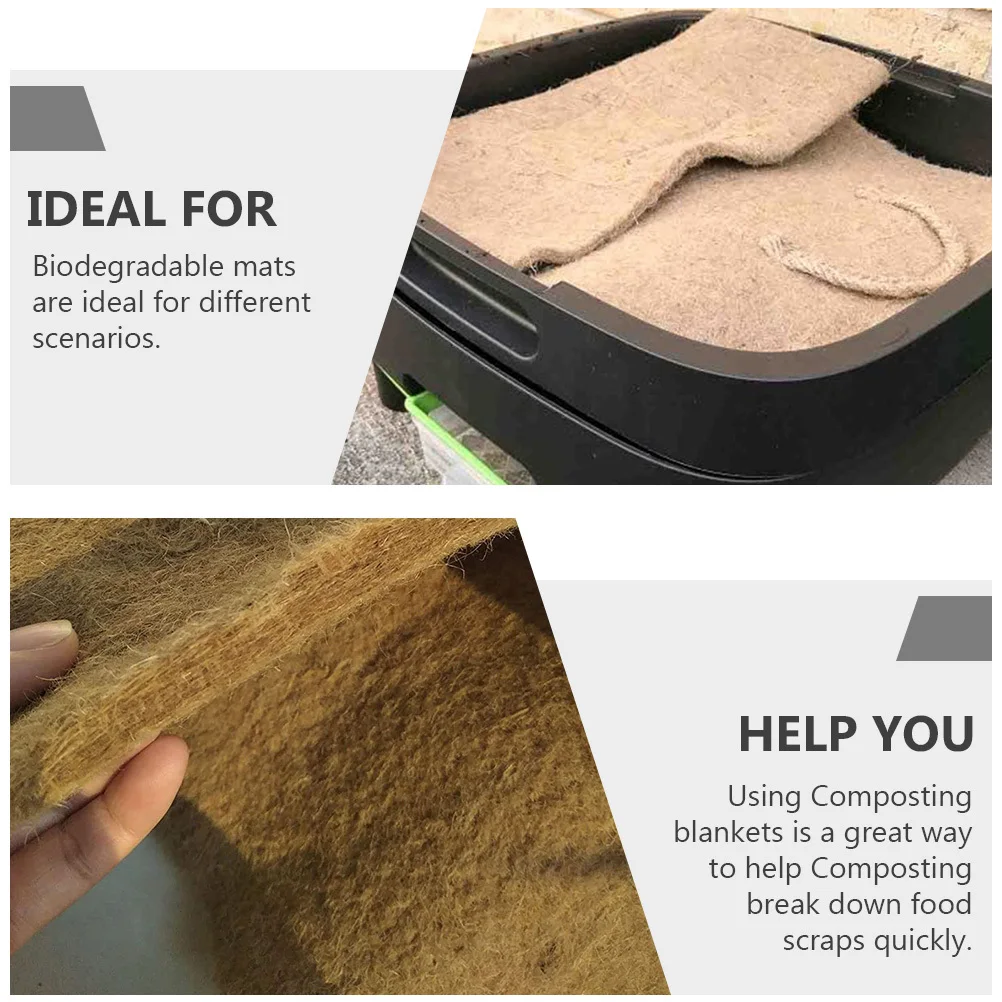 

Natural Coconuts Fiber Mat Biodegradable Composting Pad for Garden Planter Flowerpot Seed Growing Mat Composting Pad