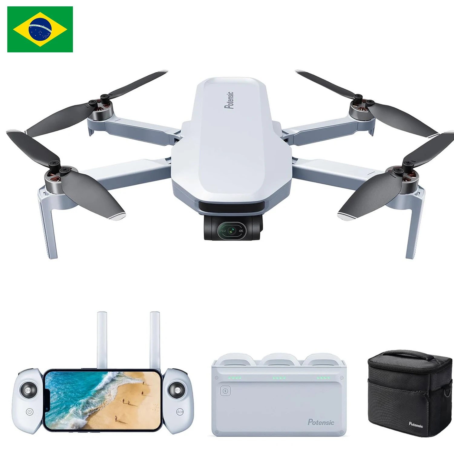 Potensic 3-Axis Gimbal 4K GPS Drones Under 249g Max 6-KM for Adults and Beginners ATOM