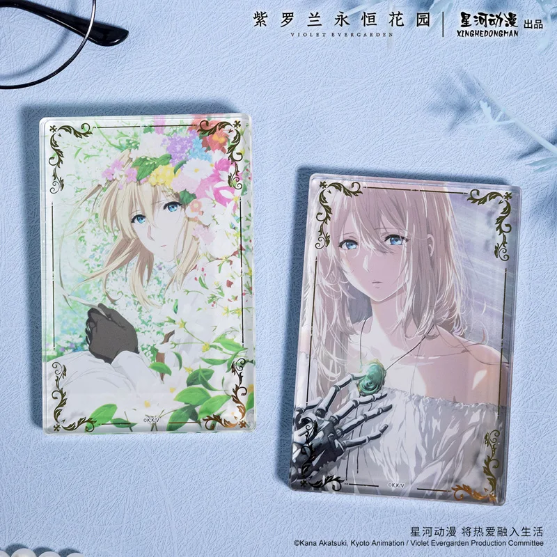 Violet Evergarden Cattleya Baudelaire Flower Language Dress Series China Official Authorization Acrylic Standing Brick