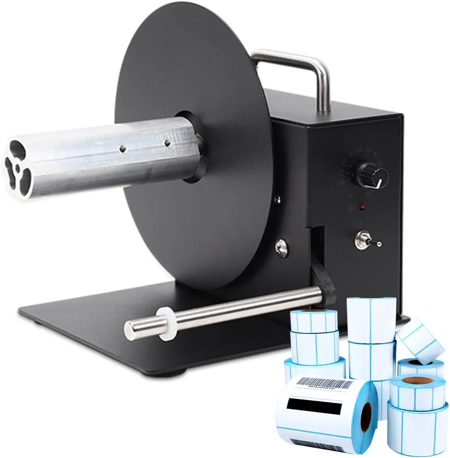 180mm Two-Way Barcode Label Rewinding Machine Speed 1-8 Inch/S Adjustable Fully Automatic Label Rewinder