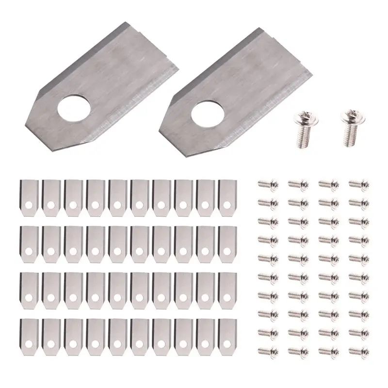 A25F-Replacement Blades(42PCS) With Screws For ECOVACS Goat G1 O500, O800 O1200, G1-800 G1-1600 Robotic Lawn Mowers