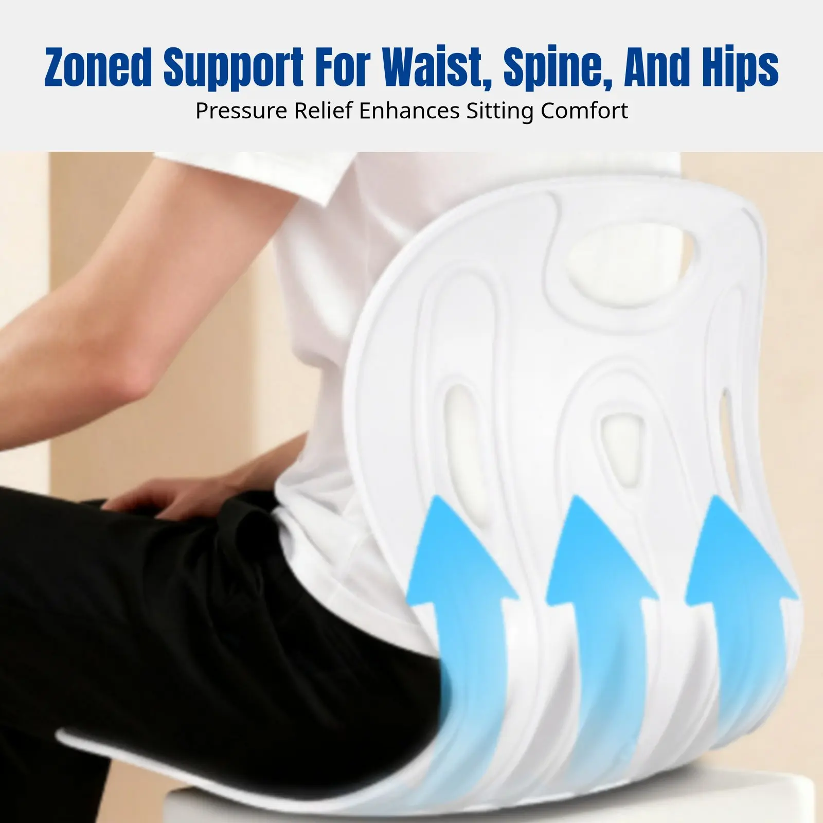 Lumbar Support Posture Chair, Viscoelastic Foam Backrest Pad, Office, Student, Child, Posture Correction, Ergonomic Design