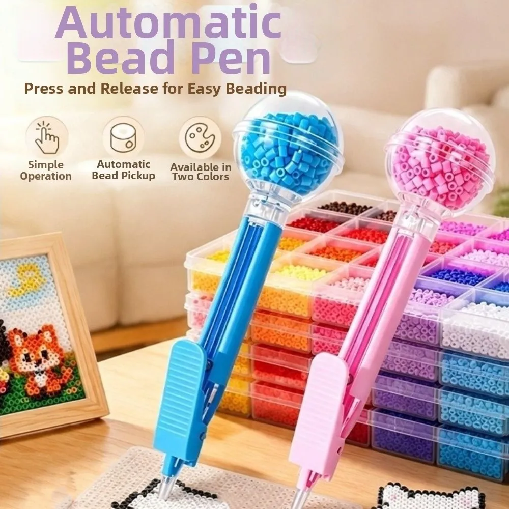 Automatic Fuse Bead Pen Efficient Jam-Free Bead Placement Pen 2.6mm Tip Time-Saving Bead Positioning Pen DIY Crafts Project