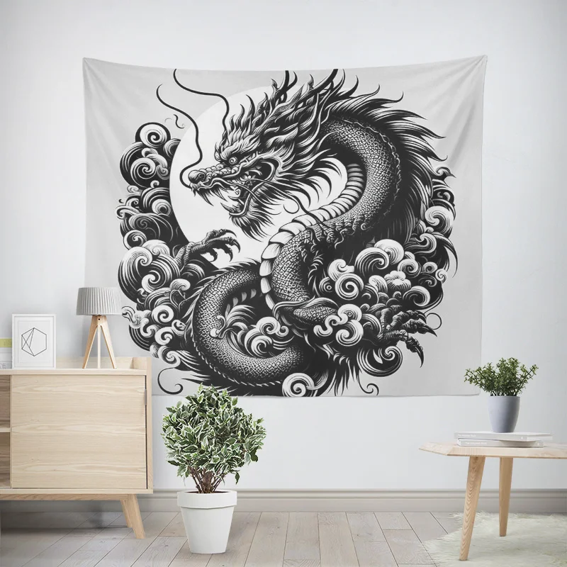 Psychedelic Animal Pattern Theme Tapestries for Carnival Party and Gothic Theme Bedroom Wall Decoration Hanging Cloth