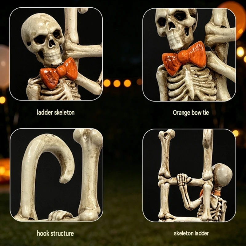 Hanging Skeleton Decoration with Detailed Sculpting Bone Texture for Flower Pot Top Sale