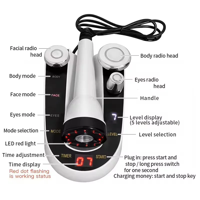 Home Use R Frequency Eyes Massager Skin Lifting Beauty Care Slimming Machine Anti Aging Wrinkle Removal Face Rejuvenation