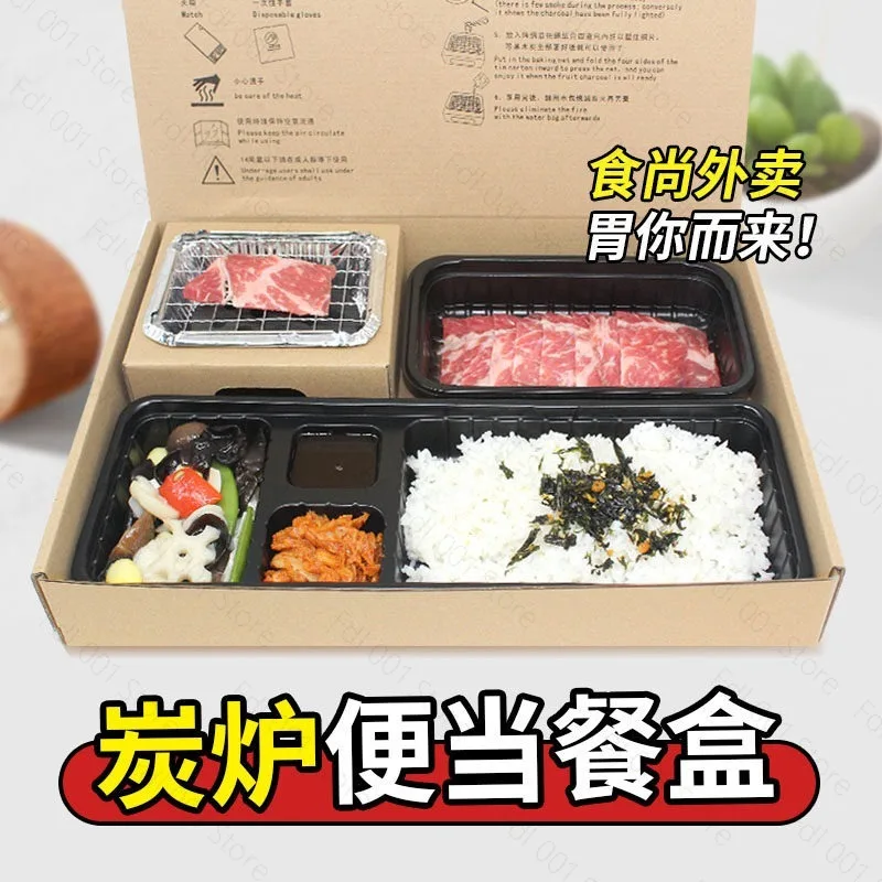 25 Packs All-in-One Personal Charcoal Grill Kit | Single-Serve BBQ Lunch Box For Camping, Picnics, Tailgating