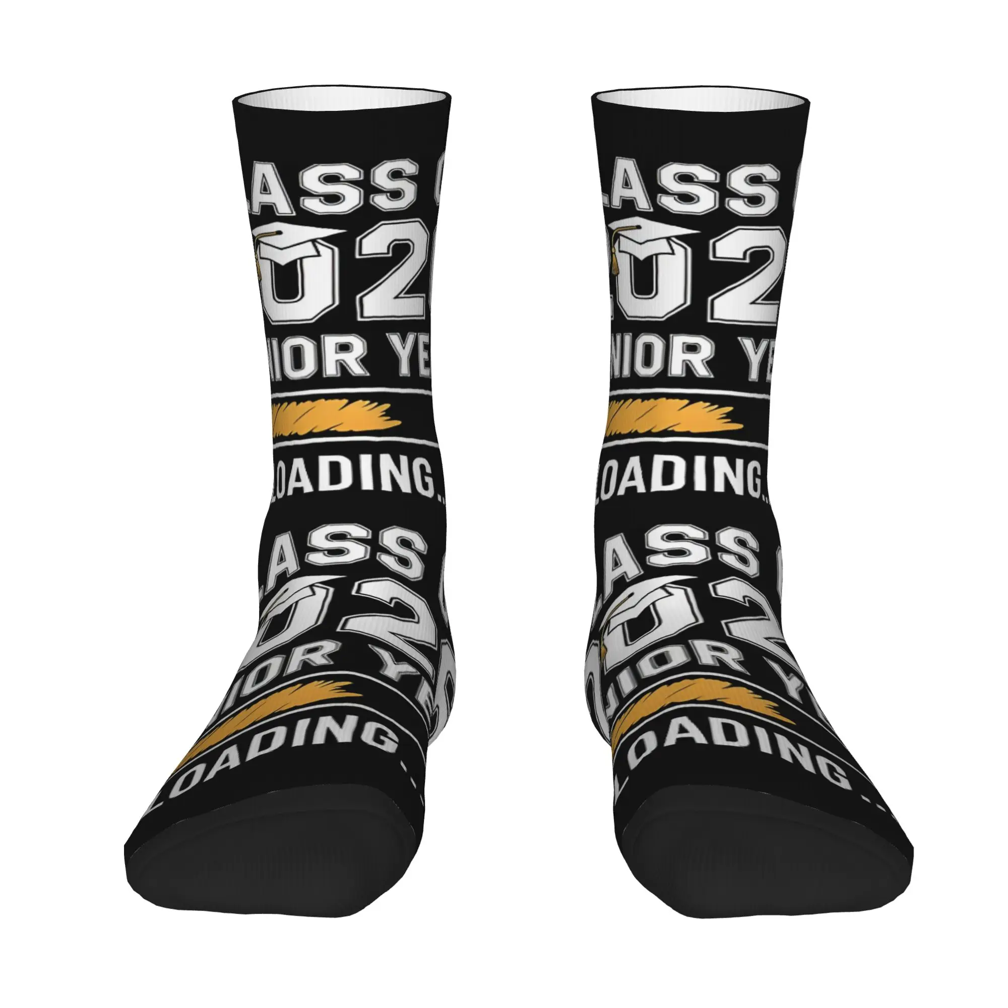 Funny Sock Graduation in 2026 Class Of 2026 Senior Year Loading  Hip Hop Seamless Pattern  Men Crew Socks Novelty Men's Socks