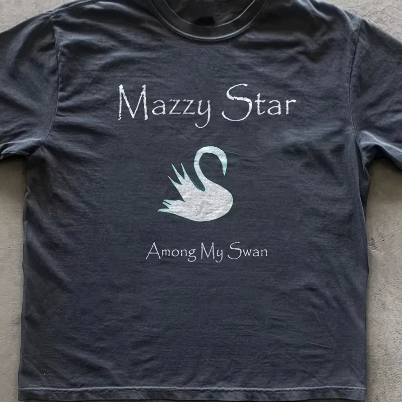 Nueva camiseta Mazzy Star Among My Swan Neutral de alta calidad para hombre, nueva camiseta vintage de verano para hombre y mujer, camiseta extragrande