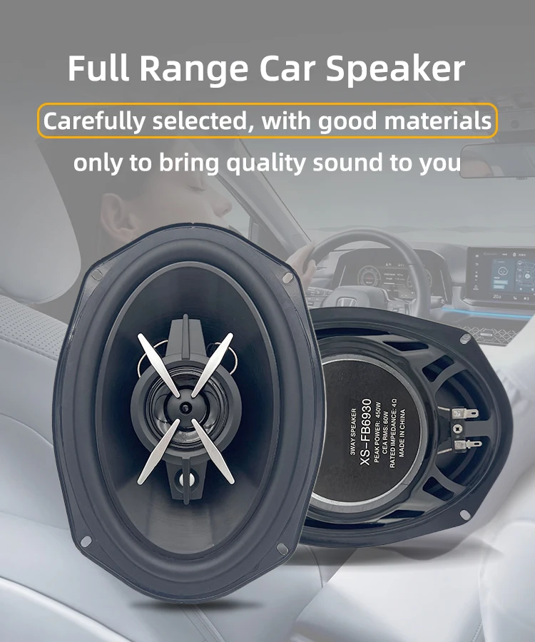 

Wholesale PP Cone Diaphragm XS-FB6930 RMS 60W MAX 450W 6x9Inch 3 Way 4OHM fullrange Car Coaxial Audio Speaker With Horn Cover