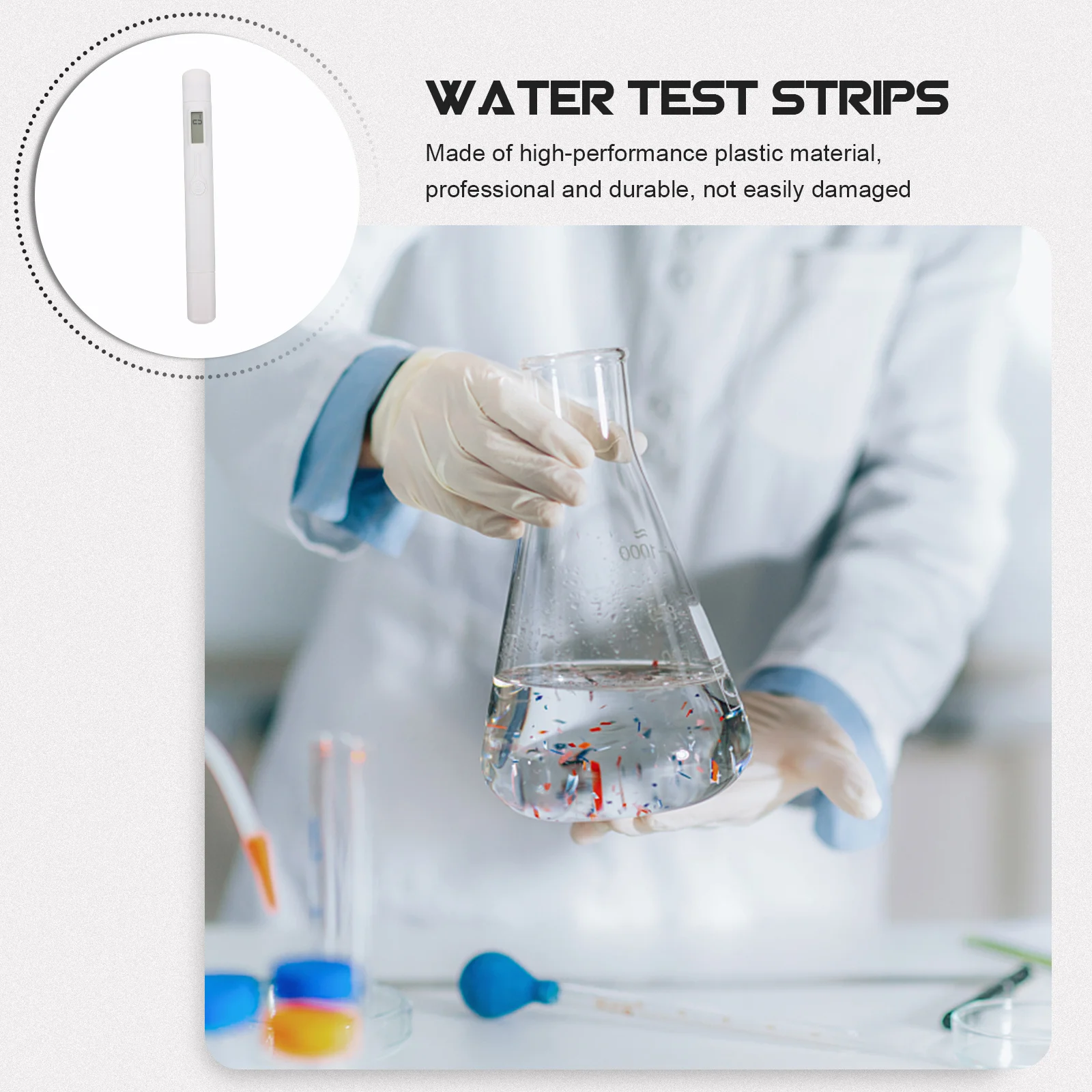 

Digital Water Quality Testing Pen White Compact Portable Efficient Waterproof Purity Test Tool for Safe Drinking Water