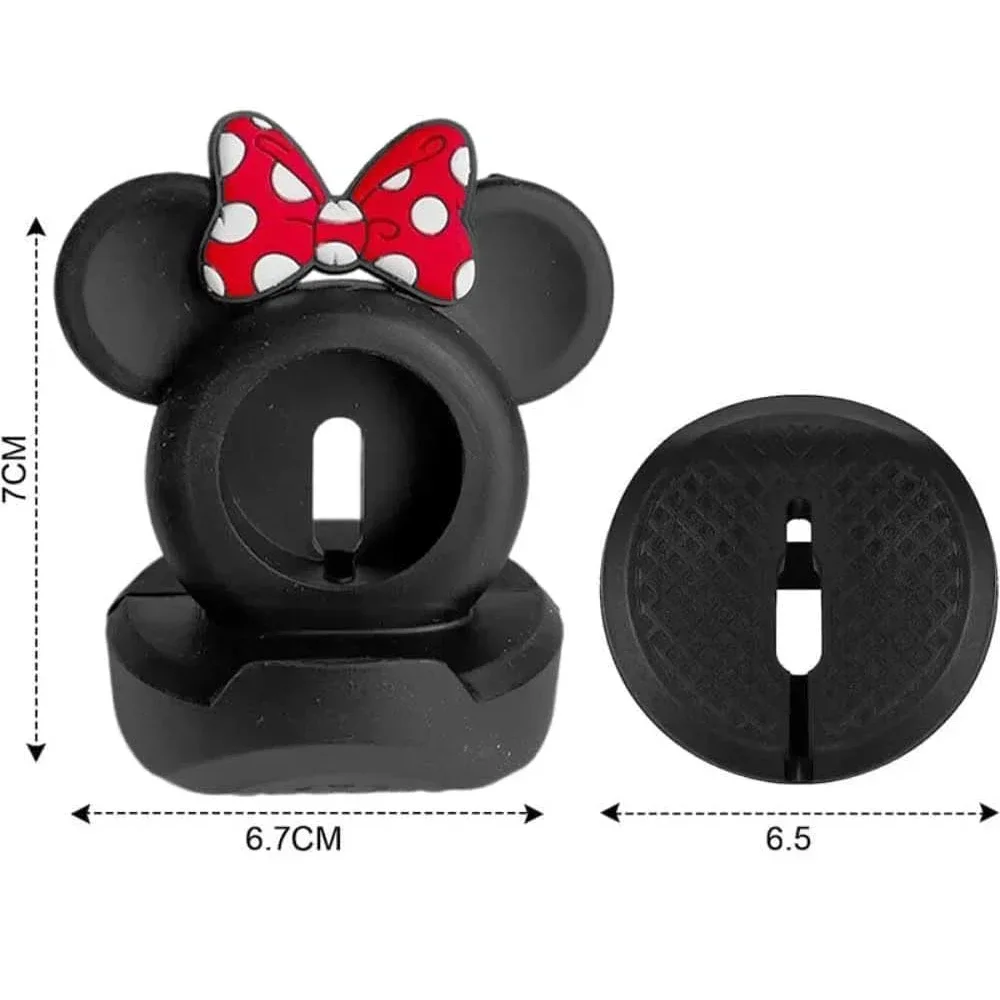 น่ารัก Charger Stand Minnie Desktop สําหรับ Apple Watch 9 8 7 6 5 4 iWatch 3 2 1 SE การ์ตูนซิลิโคนฐานชาร์จ