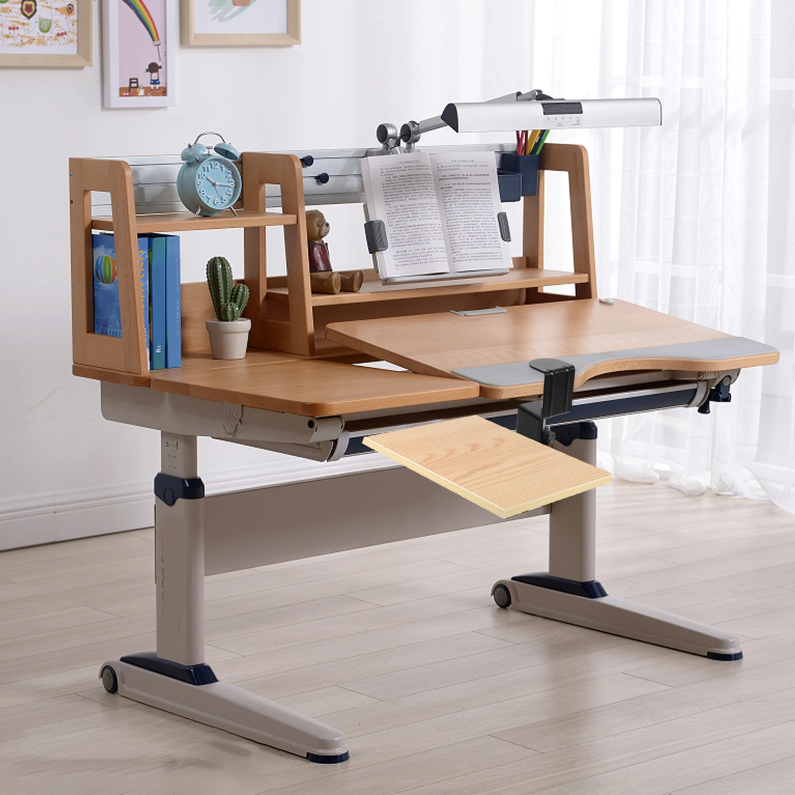 

1 set 1 Set Desk Extender Arm Stand Hand Support Bracket For Keyboard Under Desk Pull Out Slider Track Desktop Extension Board