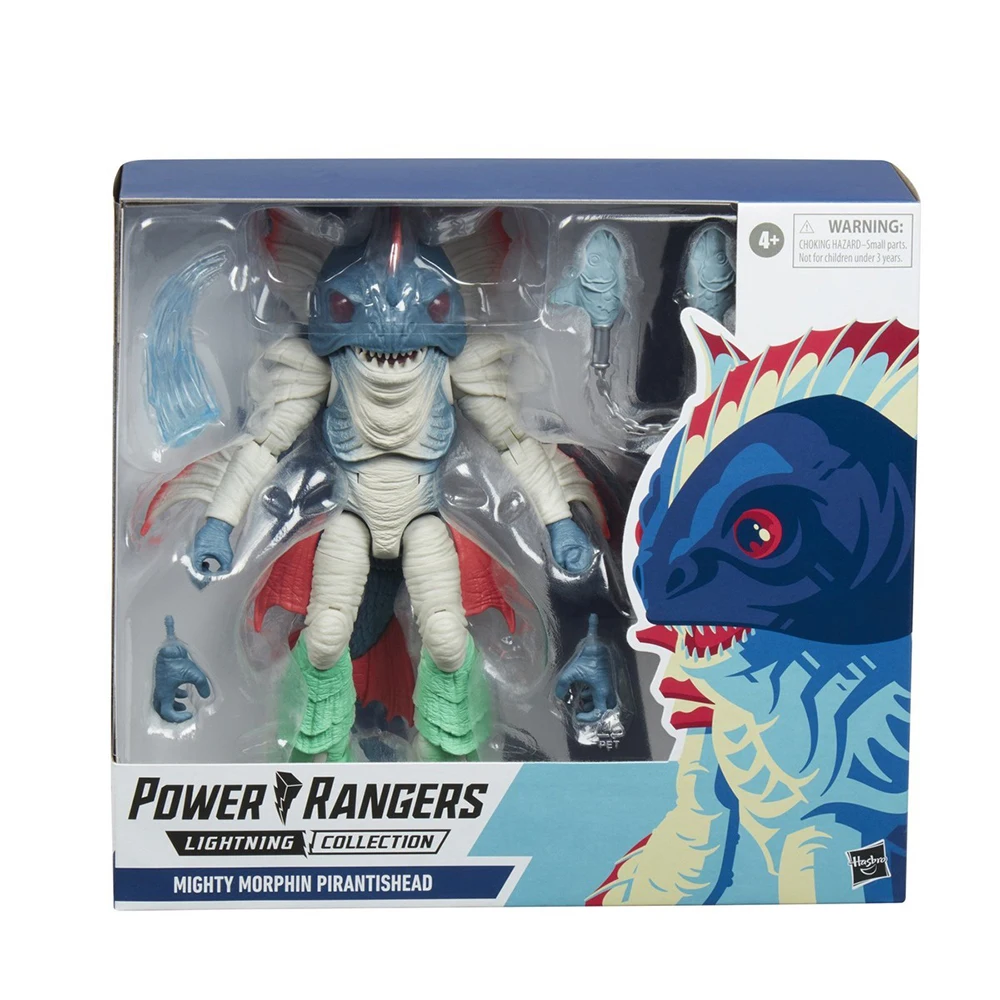 [En stock] Hasbro Power Rangers colección Lightning Mighty Morphin Pirantishead 15cm figura coleccionable de acción Anime modelo Juguetes