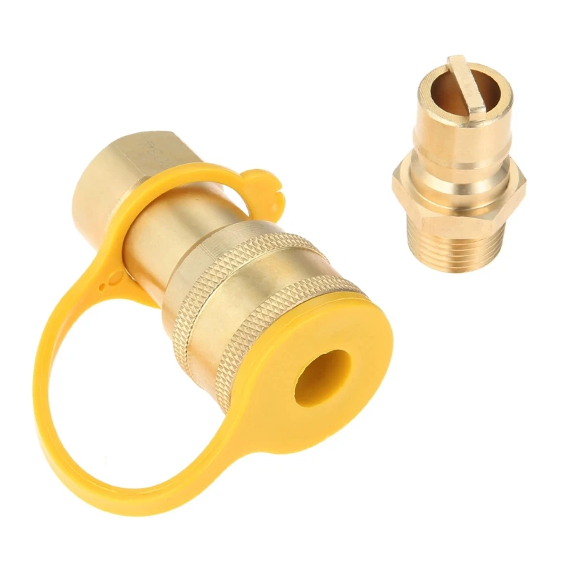 1/2 Inch Solid Brass Gas Propane Quick Connect Disconnect Fitting Connector Adapter