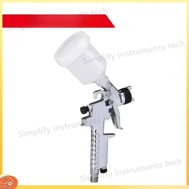 Mini HVLP Spray Gun Aluminum Airbrush Kit for Car Paint Touch Up Detailing Decoration Gravity Feed Nozzle Professional Tool
